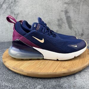 Nike Air Max 270 Shoes Womens Size 7.5 Blue Purple Rose Gold Sneakers AH6789-402